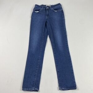 Levis Jeans Womens 28 Blue Classic Mid Rise Skinny Stretch Denim Five Pocket